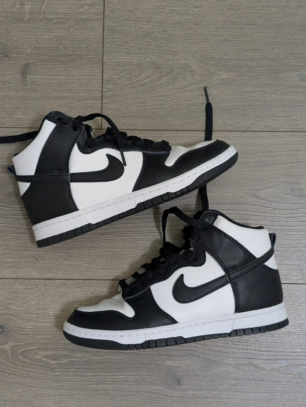 Nike Dunk High-Top Retro Panda Black White Sneakers Women's Size 7• DD1869-103🐼